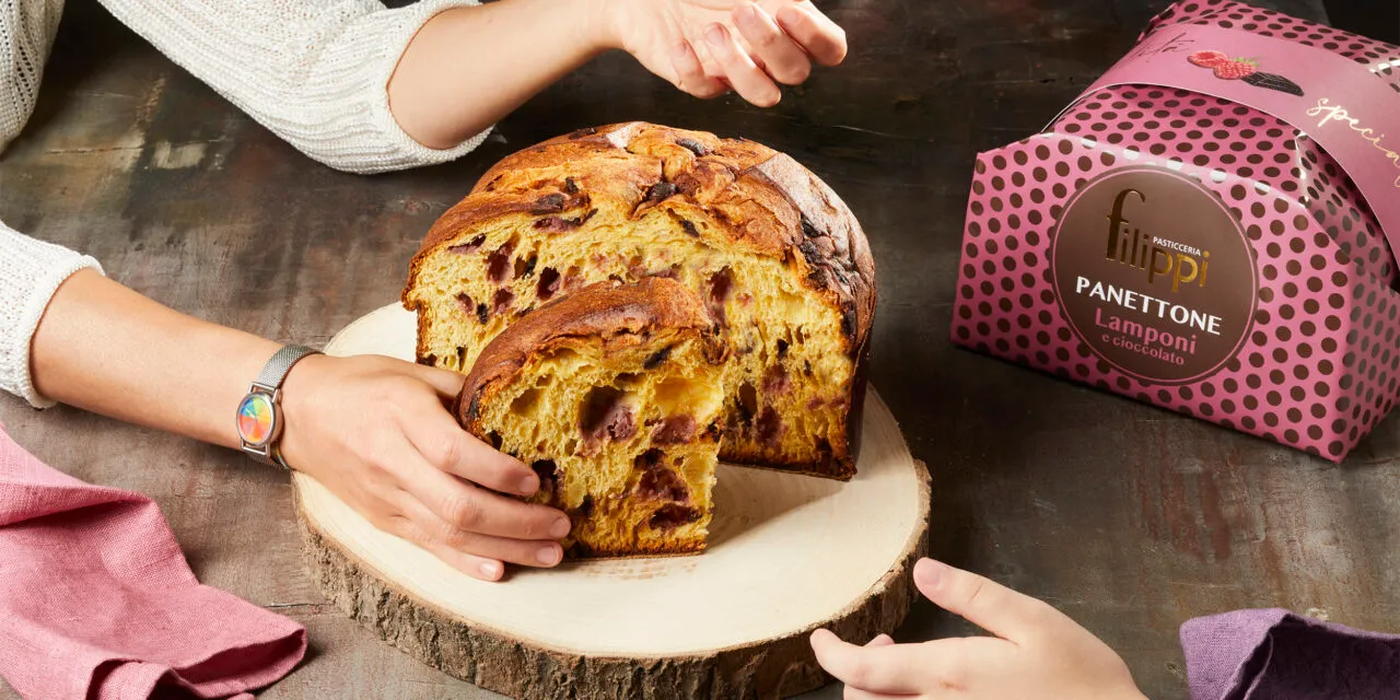Pasticceria Filippi, la novità 2025 è il Panettone lamponi e cioccolato fondente